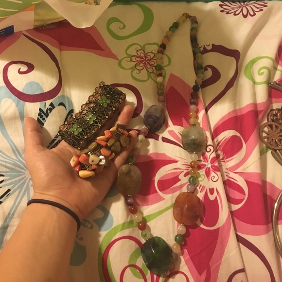 Necklace and two bracelet bundle