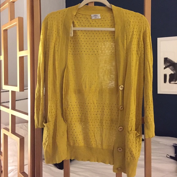 Madewell gold lightweight cardigan