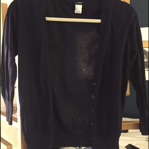JCrew Navy lightweight cotton cardigan