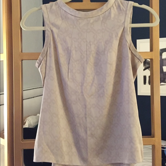 Silk high-neck tank with print detail