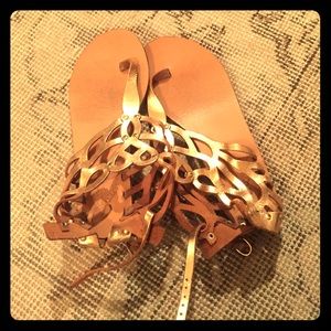 Ancient Greek Sandals "Golden Goddess"