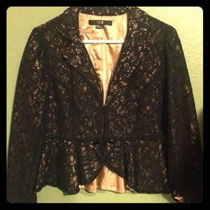 Black and Tan lace blazer