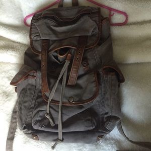 Distressed canvas backpack