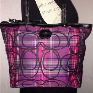 Coach poppy tote shoulder handbag