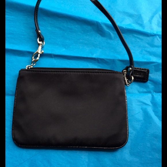 COACH black wristlet W sequin accents - Picture 3 of 4