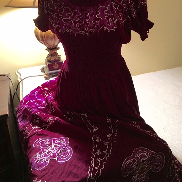 👍sold👍👍India boho Summer new dyed maxi dress - Picture 3 of 4