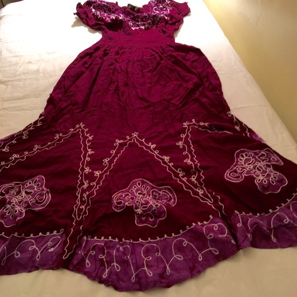 👍sold👍👍India boho Summer new dyed maxi dress - Picture 4 of 4