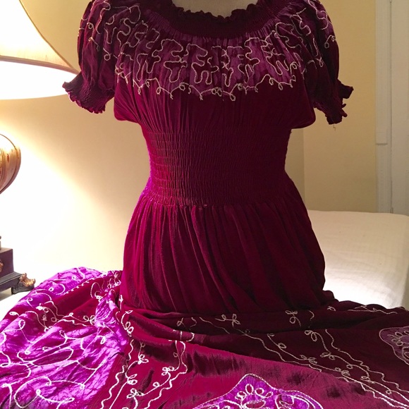 👍sold👍👍India boho Summer new dyed maxi dress - Picture 2 of 4