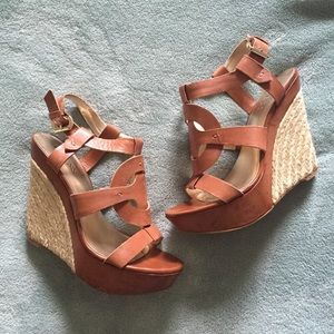 Guess bohemian leather wedges