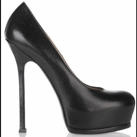 Saint Laurent Tribute Two textured leather pumps