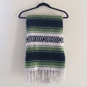 Mexican woven yoga blanket