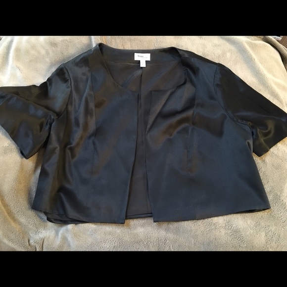 Satin cropped maternity jacket- matches lace dress