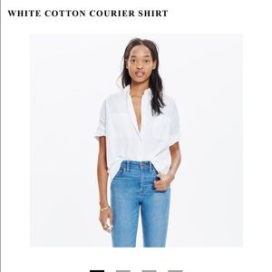Madewell White Courier Shirt