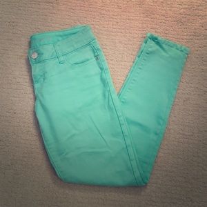 Mint green jeggings