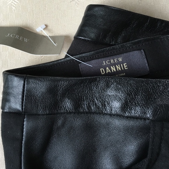 J. Crew Dannie pants w/ leather trim 6 tall 6T NWT