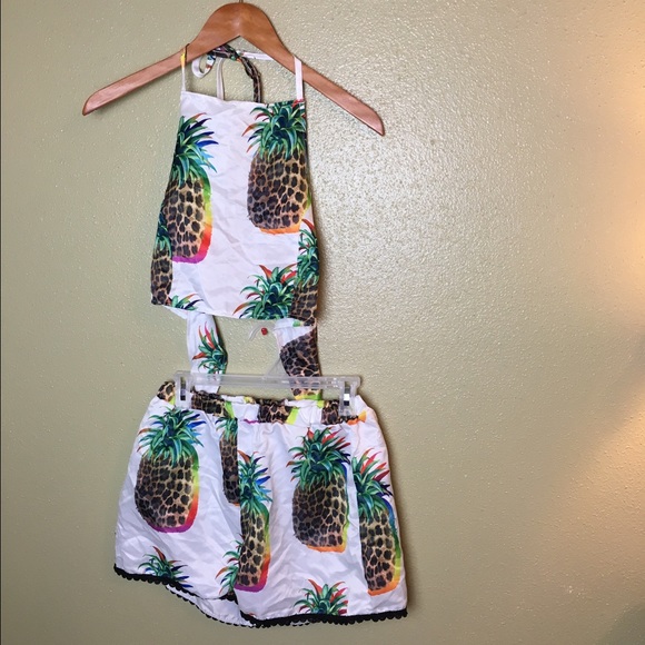Halter top short set