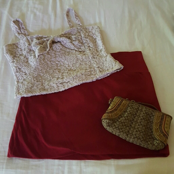 Cream Lace Crop Top