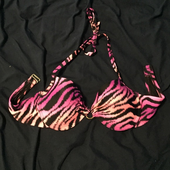 Tiger stripped bikini top
