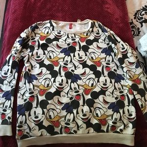Disney print crew neck sweatshirt