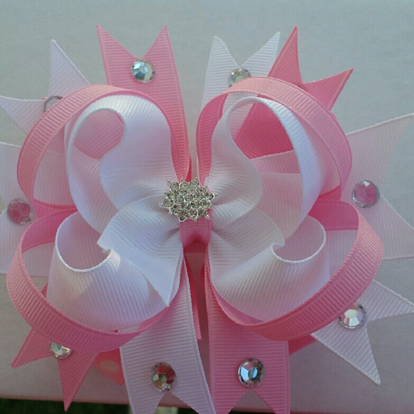 2 in 1 Detachable Spike Sparkle Bow