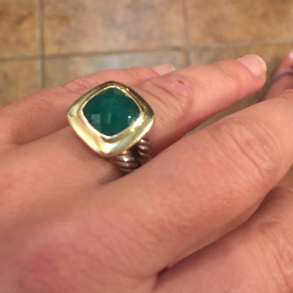 David Yurman RARE  Green Onyx RING - Picture 2 of 3