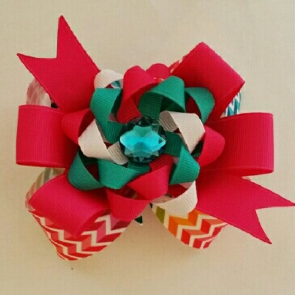 3 in 1 Multicolor Detachable Chevron Bow