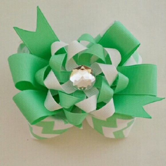 3 in 1 Detachable Mint Green Bow