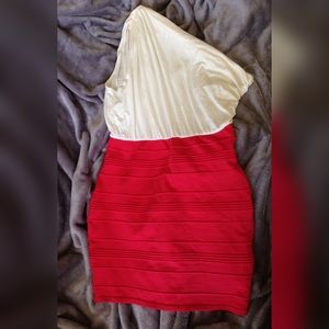 One shoulder, sleeveless dress