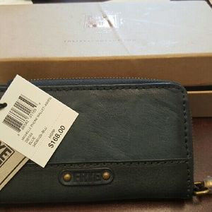 Frye Michelle Navy Leather Wallet