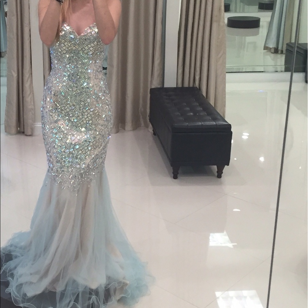 Jeweled prom dress
