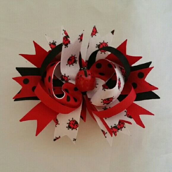 2 in 1 Detachable Ladybug Bow