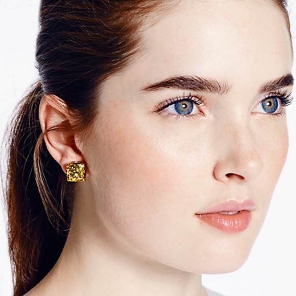 NWT Kate Spade Gold Glitter Small Square Studs - Picture 3 of 4