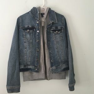 Denim hooded jacket