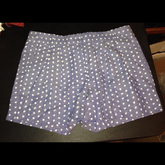 J. Crew chambray polka dot shorts. Size 4.