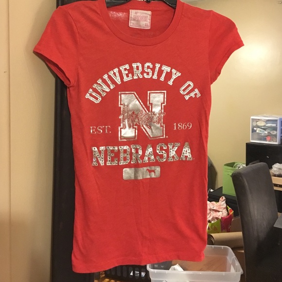 PINK Victoria's Secret Blingy Nebraska Tee