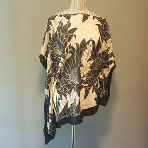 Handkerchief floral silk like top