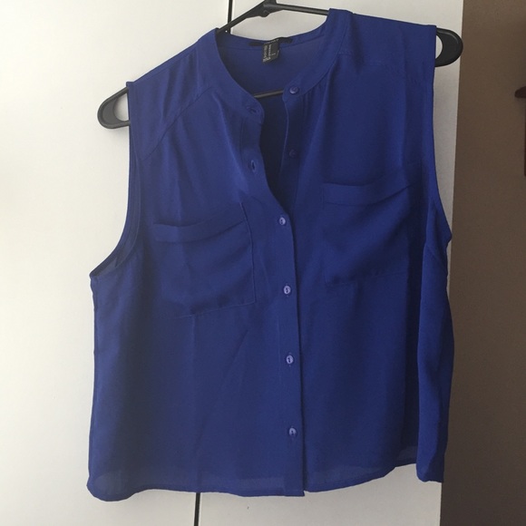 Blue button down