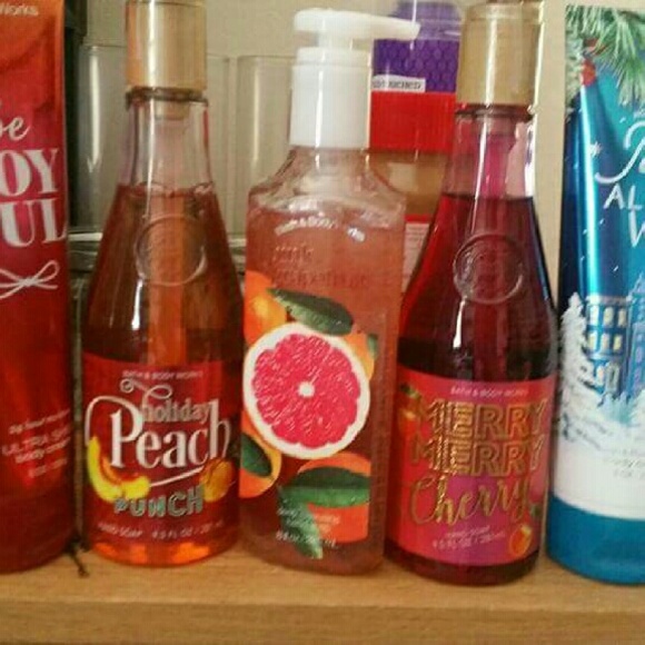 Bath and Body Works hand soap and lotion.