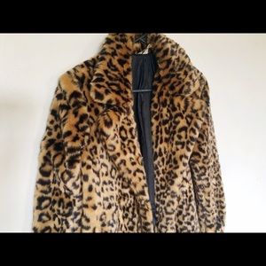 Forever21 Exclusive Faux Leopard Fur Coat
