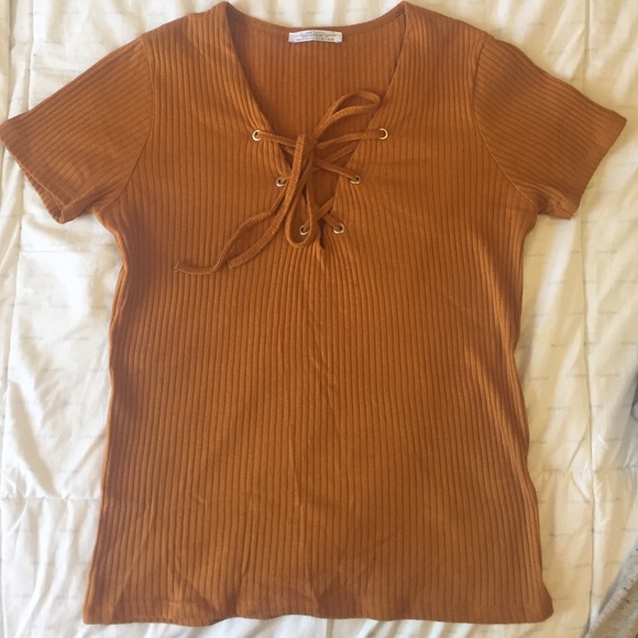 Lace up shirt