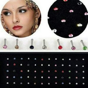1sealed box of 60 colorful nose rings