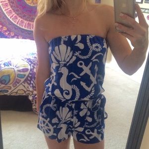 Lily Pulitzer Blue Romper