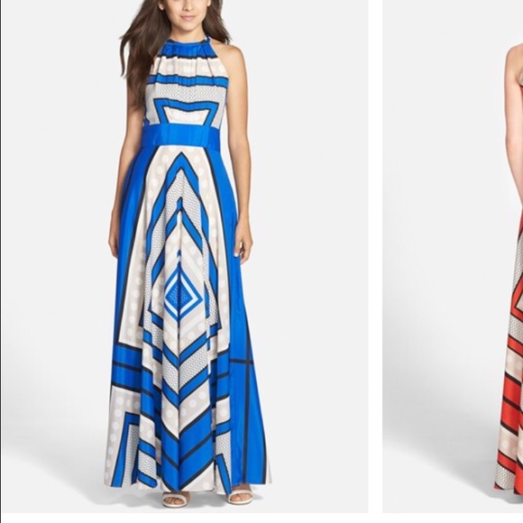 eliza j scarf print maxi dress