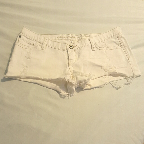 White jean shorts