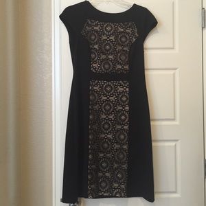 Darling Black lace & nude. Classy dress size 6/8.