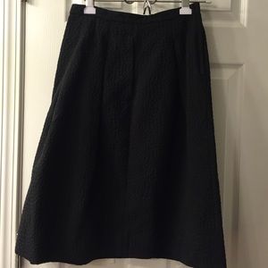 Black High waisted midi skirt