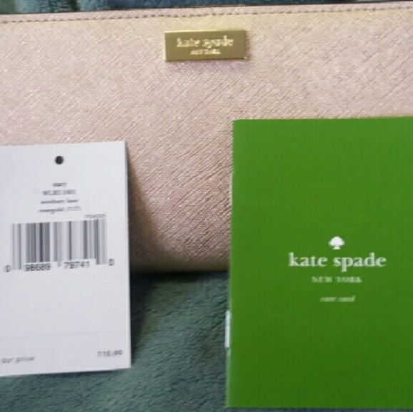 Kate Spade New York  Rose gold leather wallet - Picture 1 of 4