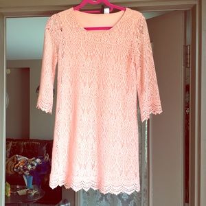 Pink lace dress