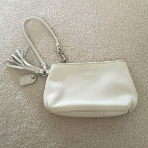 White coach wristlet!!!