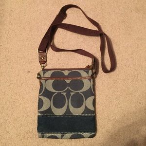 Denim coach satchel